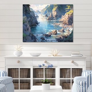 Designart "Oceanic Escapes I" Coastal Metal Art Print - Bed Bath
